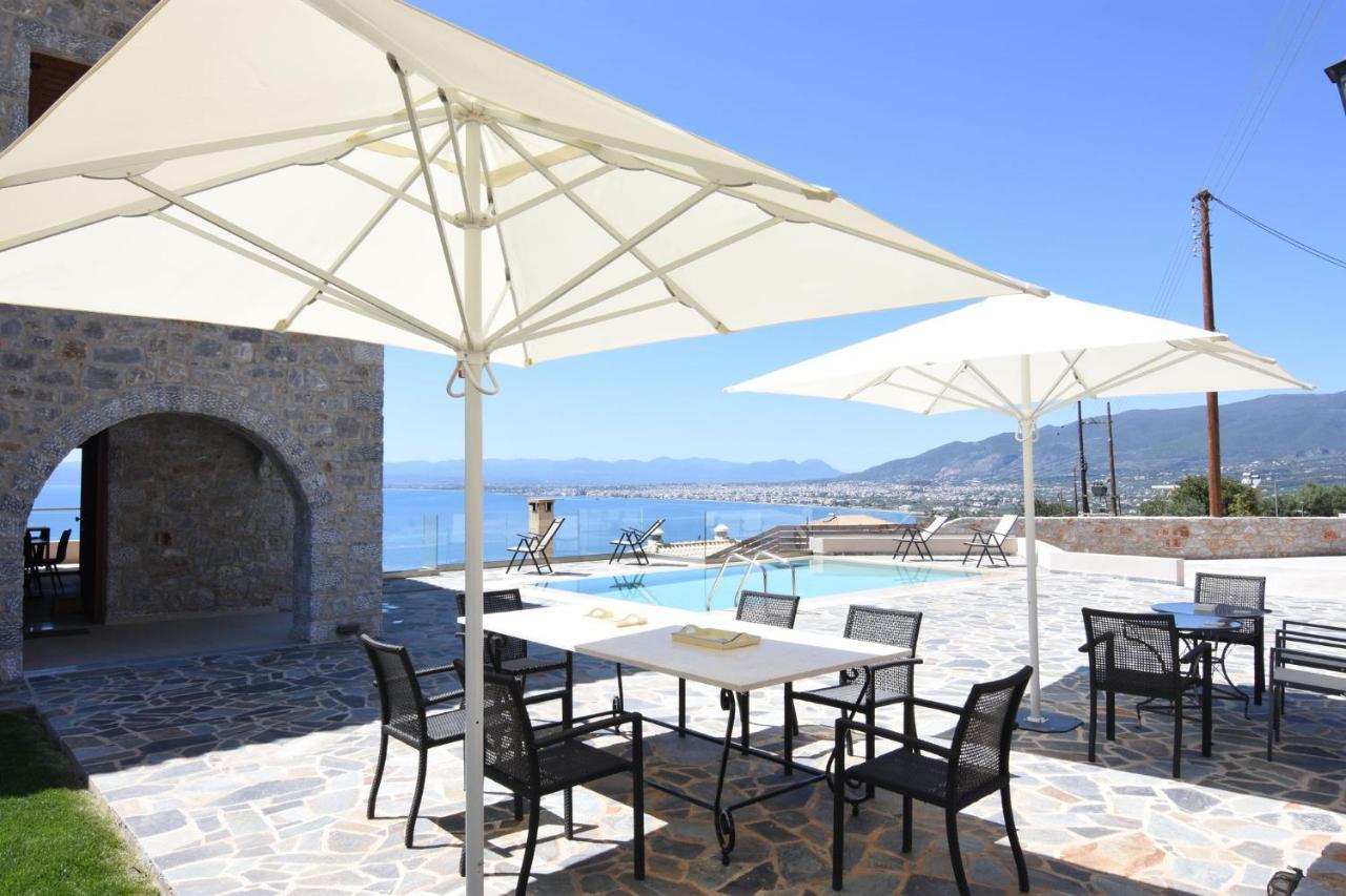 Villa Dafni - Infinite Sea Vistas With Private Pool Kalamáta Buitenkant foto